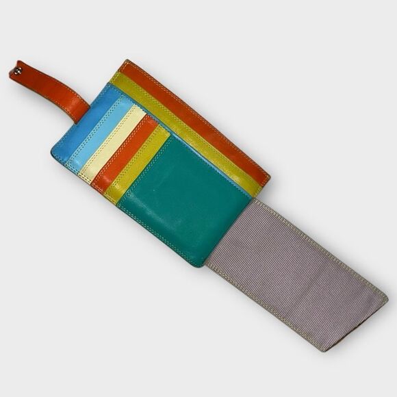 Multicolored Mywalit butter soft leather bifold credit card holder and zip purse - Picture 3 of 10